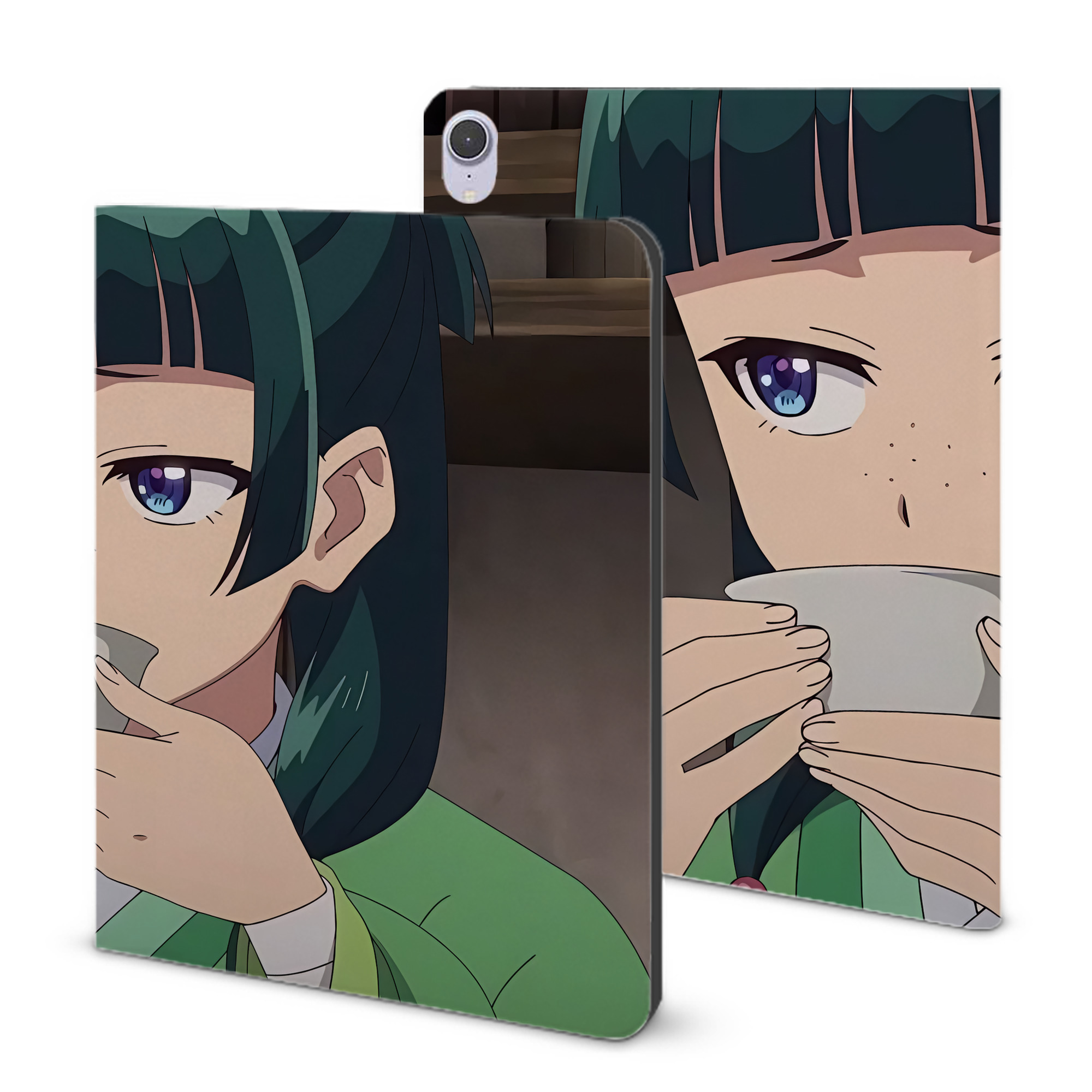 （画像用） 薬屋のひとりごと The Apothecary Diaries IPad ケース ブック型 PUレザー TPU 耐衝撃 軽量 薄型 ペン収納なし 全面保護 IPad 各モデル対応